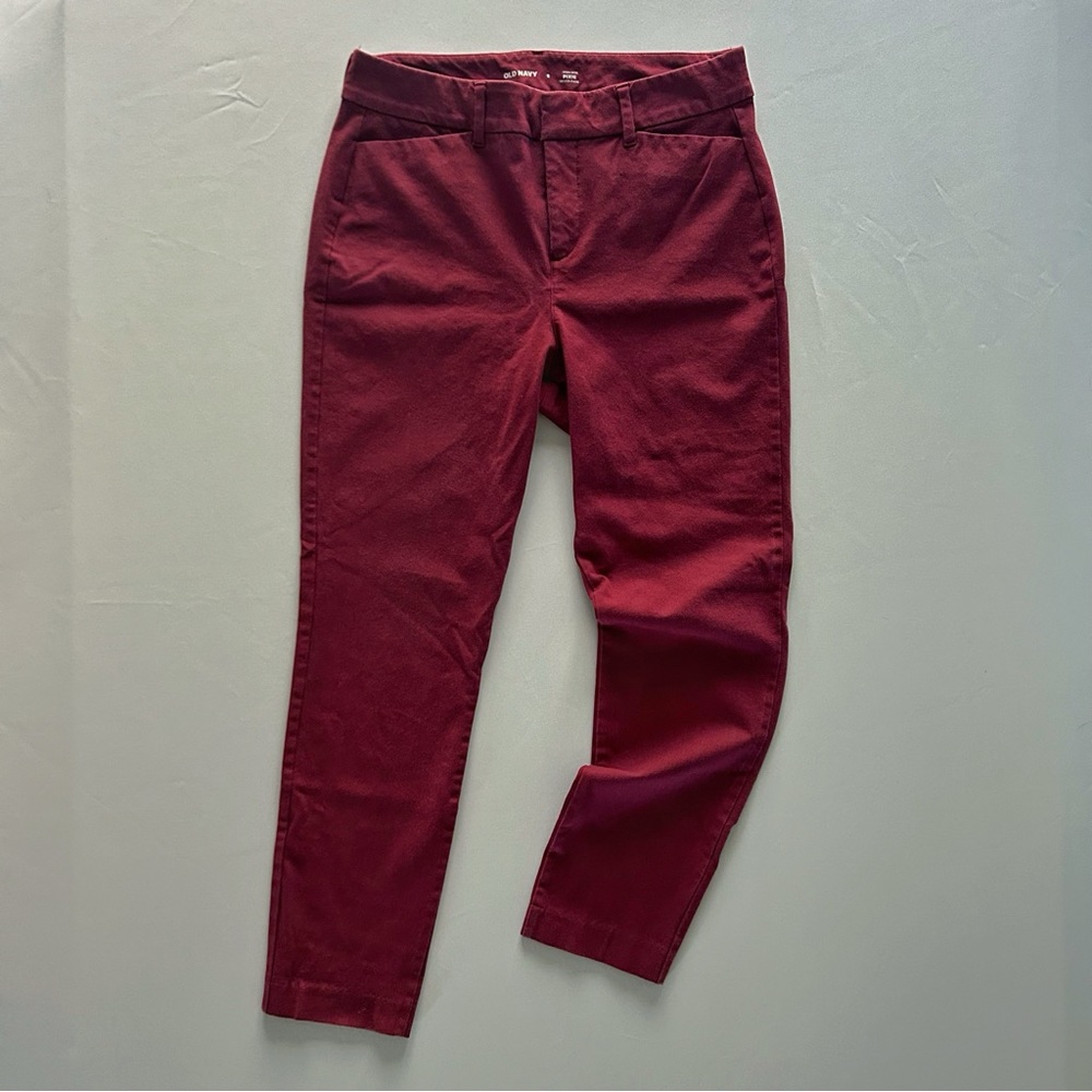Old Navy Red Pixie High-Rise Pants Spring Trend Size 6